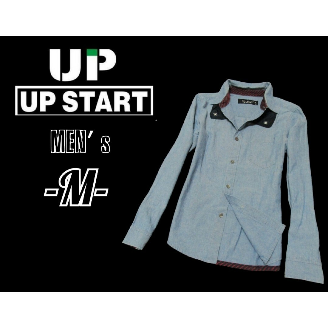 UPSTART(アップスタート)のメンズM◇UP START◇蝶ネクタイデザインシャツ メンズのトップス(シャツ)の商品写真