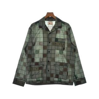 サカイ(sacai)のsacai サカイ カジュアルシャツ L カーキx緑等(チェック) 【古着】【中古】(シャツ)