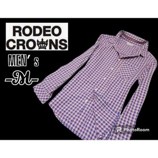 ロデオクラウンズ(RODEO CROWNS)の美品メンズM◇RODEO CROWNS◇チェック柄シャツ(シャツ)