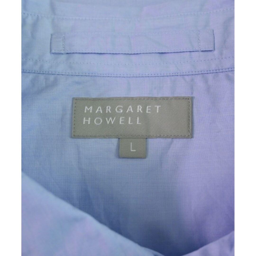 MARGARET HOWELL(マーガレットハウエル)のMARGARET HOWELL マーガレットハウエル カジュアルシャツ L 青 【古着】【中古】 メンズのトップス(シャツ)の商品写真