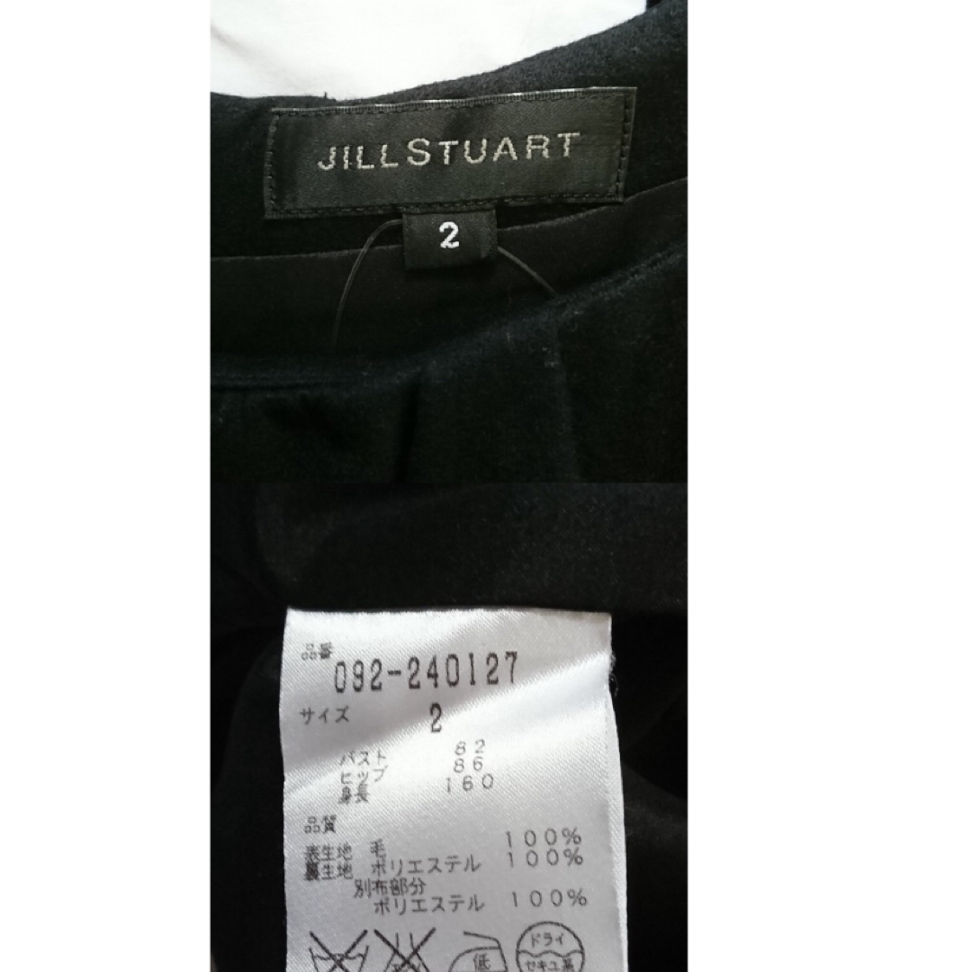 JILLSTUART(ジルスチュアート)の美品　ジルスチュアート　2 M レディース　ワンピース　ブラック レディースのワンピース(ひざ丈ワンピース)の商品写真