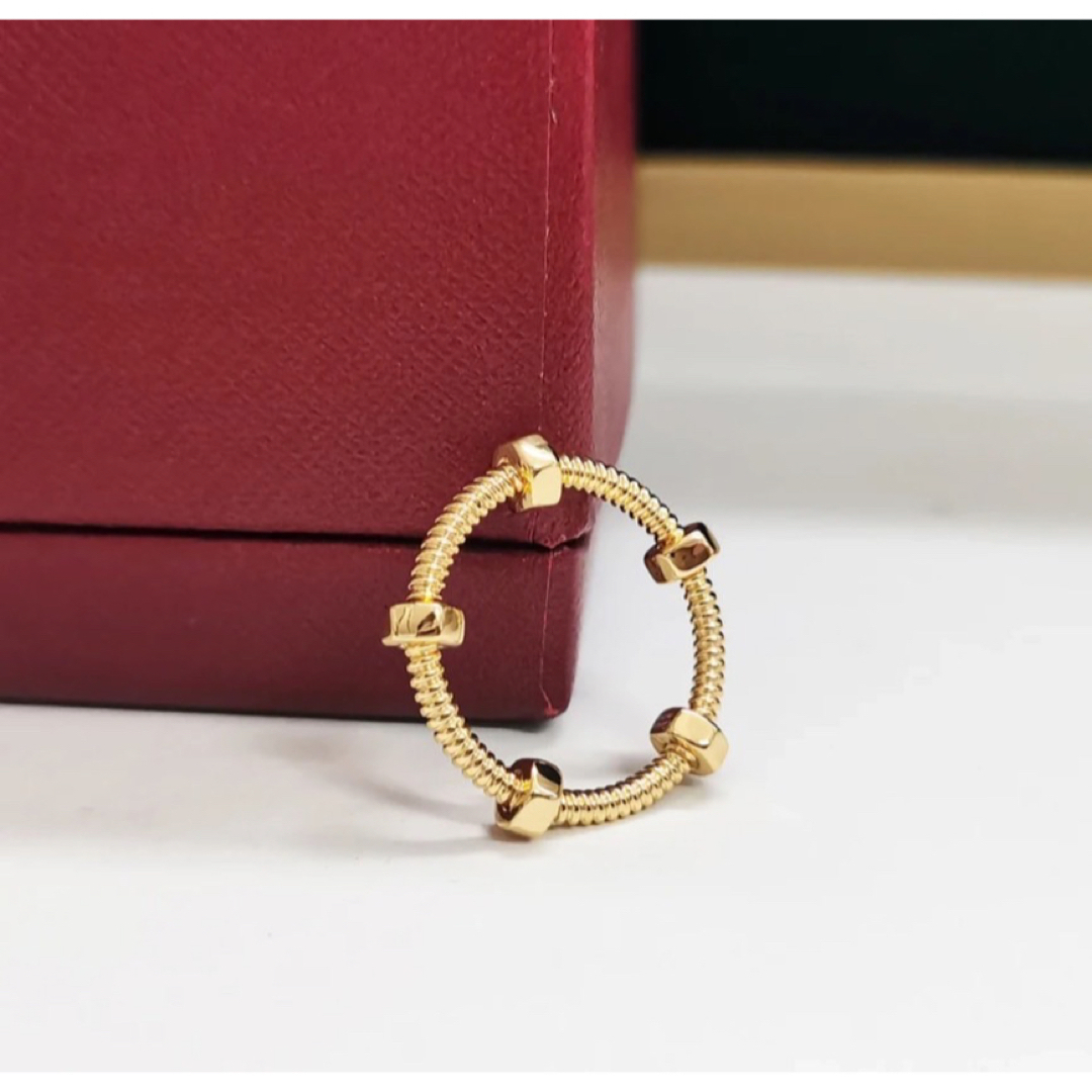 大人気ナットリング ゴールド メンズ レディース 指輪 ジュスト レディースのアクセサリー(リング(指輪))の商品写真
