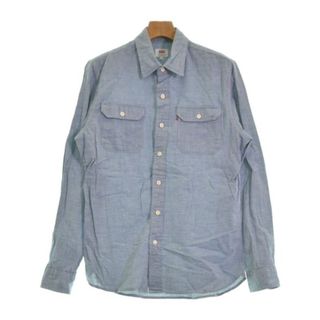 リーバイス(Levi's)のLevi's リーバイス カジュアルシャツ M 青x白(ストライプ) 【古着】【中古】(シャツ)