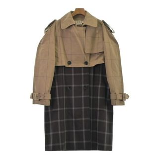 マルニ(Marni)のMARNI マルニ コート（その他） 38(S位) ベージュx茶x白(チェック) 【古着】【中古】(その他)