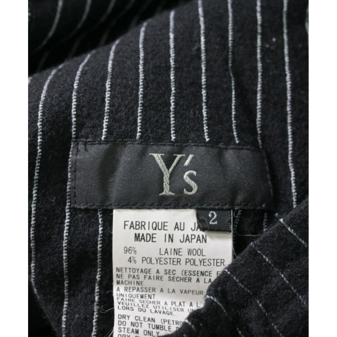 Y's(ワイズ)のY's ワイズ スラックス 2(S位) 黒x白(ストライプ) 【古着】【中古】 レディースのパンツ(その他)の商品写真