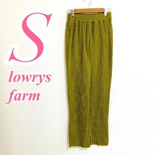 ローリーズファーム(LOWRYS FARM)のローリーズファーム　プリーツパンツ　S　グリーン　ウエストゴム　カジュアル(カジュアルパンツ)