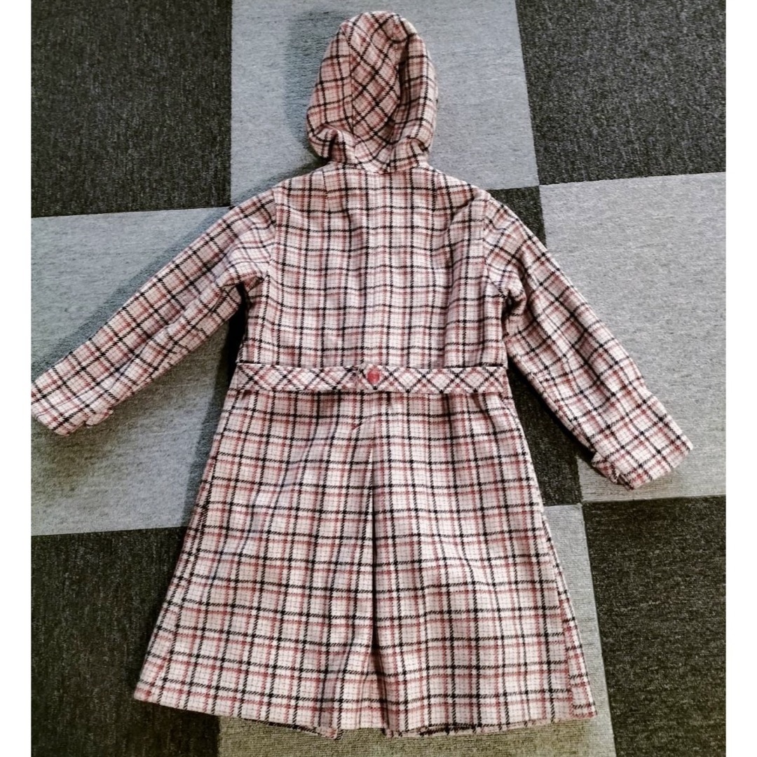 キッズ　チェック柄　ロングコート　ウールコート　ロシア製 キッズ/ベビー/マタニティのキッズ服女の子用(90cm~)(ジャケット/上着)の商品写真