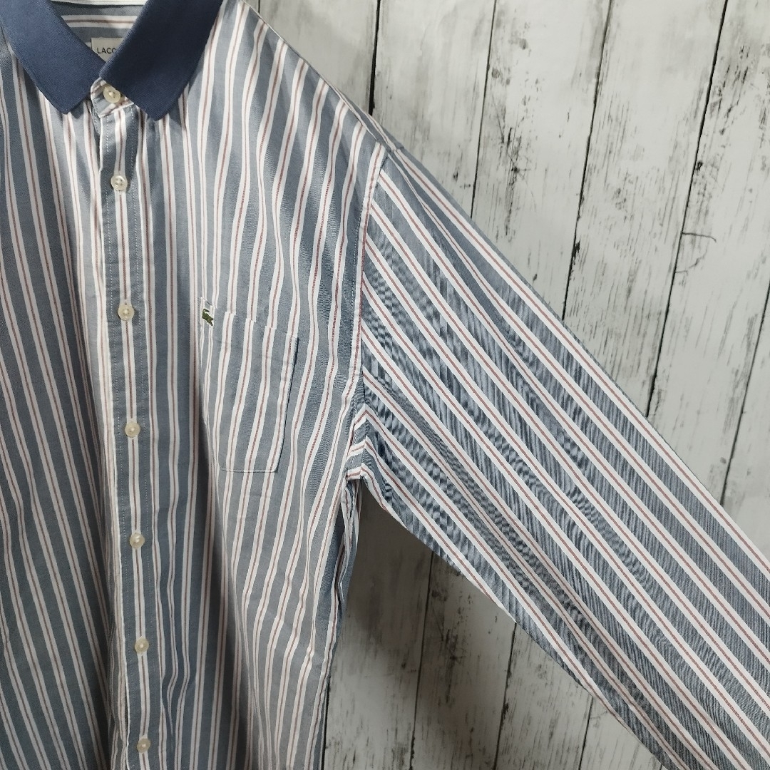 LACOSTE(ラコステ)の【LACOSTE】Stripe Full Open Shirt　D227 メンズのトップス(シャツ)の商品写真