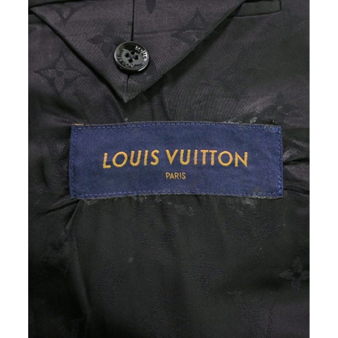 LOUIS VUITTON(ルイヴィトン)のLOUIS VUITTON チェスターコート 48(L位) 黒x白(総柄) 【古着】【中古】 メンズのジャケット/アウター(チェスターコート)の商品写真