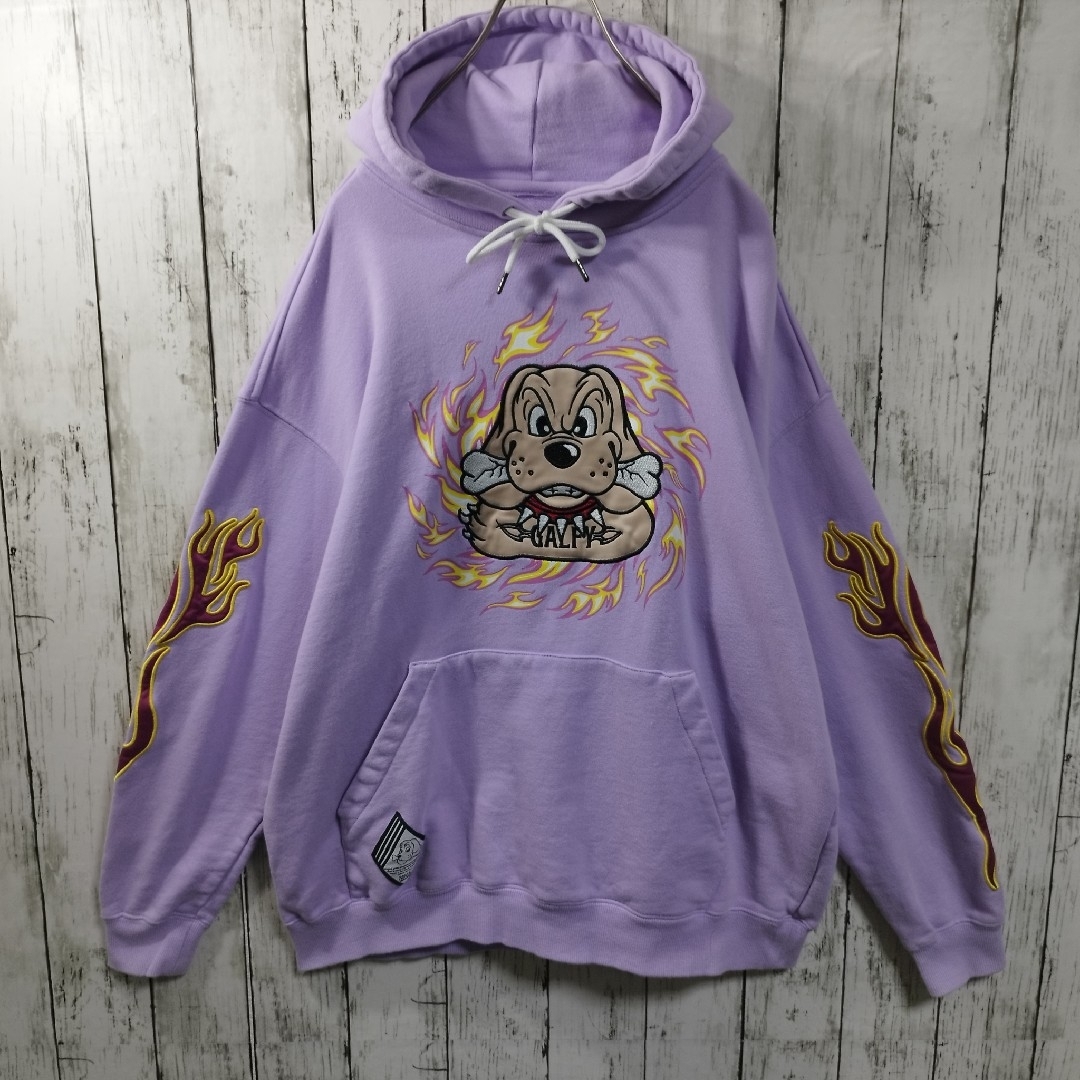 GALFY(ガルフィー)の【GALFY】Fire Sleeve Dog Hoodie　D215 メンズのトップス(パーカー)の商品写真