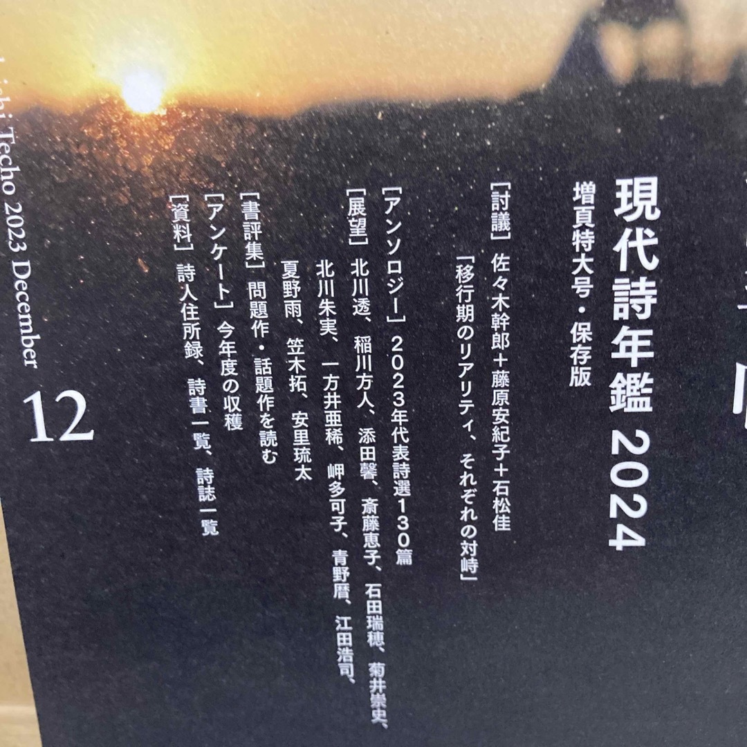 現代詩手帖 2023年 12月号 [雑誌] エンタメ/ホビーの雑誌(アート/エンタメ/ホビー)の商品写真