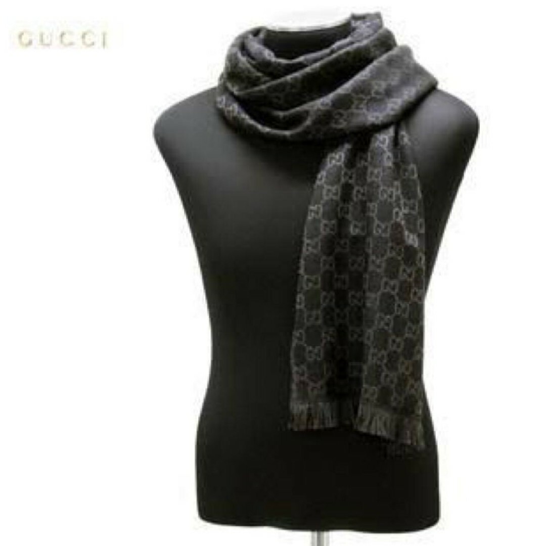 Gucci(グッチ)の❤新品箱袋付き❤最高級ウール❤GUCCI マフラー ストール ショール スカーフ メンズのファッション小物(マフラー)の商品写真