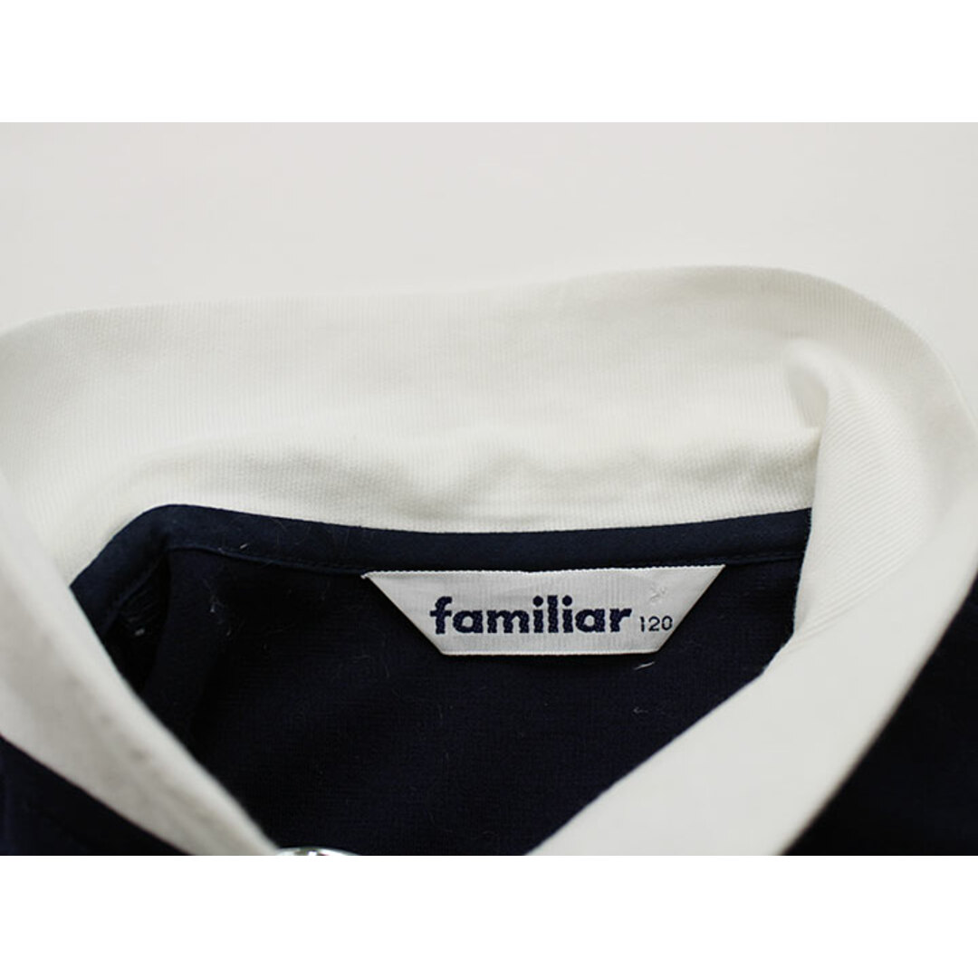 【新入荷!】現行▲ファミリア/familiar▲120cm 半袖ワンピース 濃紺 フォーマル お受験 お稽古 通塾 見学会 説明会 通園 通学 卒園式  入学式 七五三 冠婚葬祭【中古】子供服 キッズ kids 女の子 fml 421042