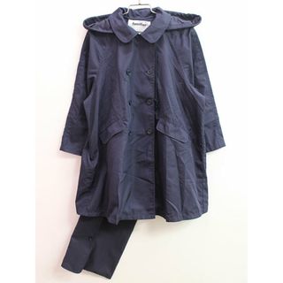 【新入荷!】▲ファミリア/familiar▲110cm レインコート/カッパ/レインウェア/雨具 濃紺 収納袋付 フード取外し可 リュック/ランドセル対応 フォーマル お受験 お稽古 通塾 見学会 説明会 通学 通園 冠婚葬祭【中古】子供服 キッズ kids 男の子 女の子 fml 821042