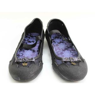 アナスイ(ANNA SUI)の【新入荷!】▼アナスイミニ/ANNA SUI mini▼22cm ドレスシューズ/フォーマルシューズ 黒×シルバー系×紫 フォーマル 入学式 卒業式 結婚式 七五三 冠婚葬祭 発表会 謝恩会【中古】子供 キッズ kids ジュニア 女の子 fml 821042(その他)