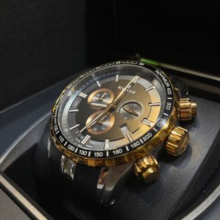 EDOX エドックス　グランドオーシャン　自動巻　美品　ネイビー　ゴールド