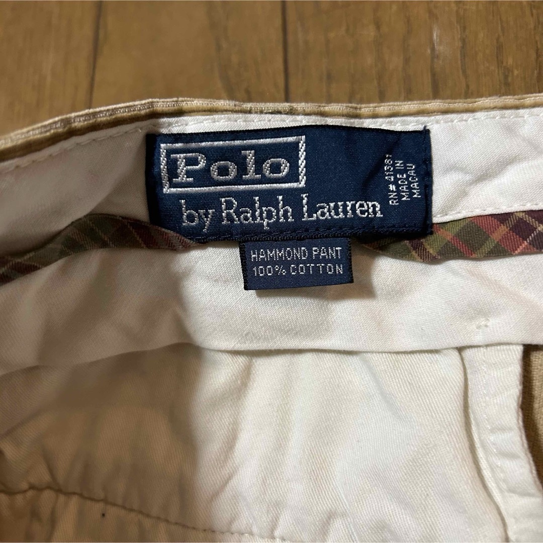 POLO RALPH LAUREN(ポロラルフローレン)の秋冬大きめW88-股下74cm！ポロbyラルフローレン古着2タックコーデュロイ メンズのパンツ(ワークパンツ/カーゴパンツ)の商品写真