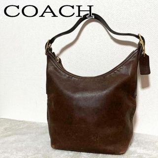 コーチ(COACH)の美品✨COACH コーチセミショルダーバッグトートバッグブラウン茶(ショルダーバッグ)