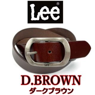 リー(Lee)の濃茶 Lee 573 リー 本革 オーバルバックルデザインベルト(ベルト)