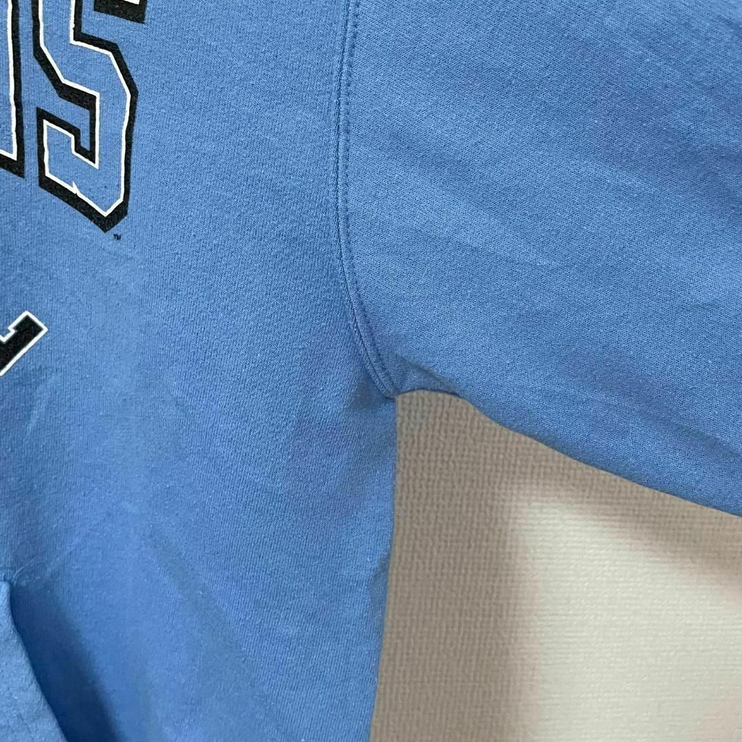 Champion(チャンピオン)の90s 古着 Champion プルオーバーパーカー M プリント ラクロス メンズのトップス(パーカー)の商品写真