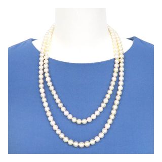 ミキモト(MIKIMOTO)のミキモト アコヤ パール ロング ネックレス K18 (K18YG) レディース MIKIMOTO [美品] 【中古】 【ジュエリー】(ネックレス)