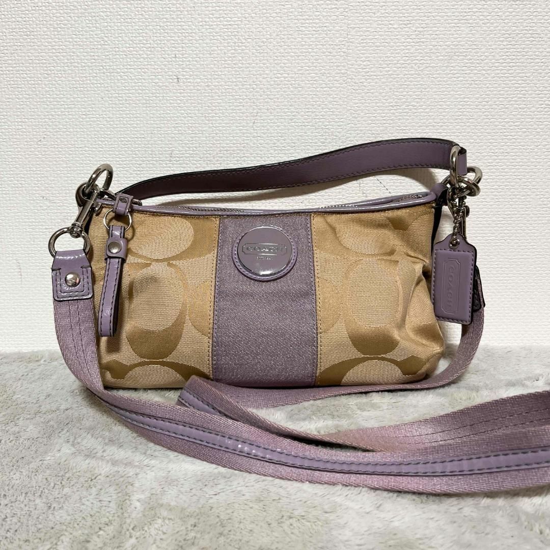 COACH - 美品✨COACHコーチショルダーバッグハンドバッグブラウン