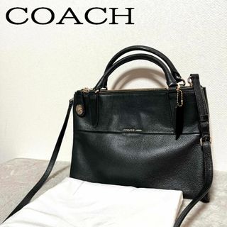 美品✨COACH コーチショルダーバッグハンドバッグブラック黒レザー本革牛革