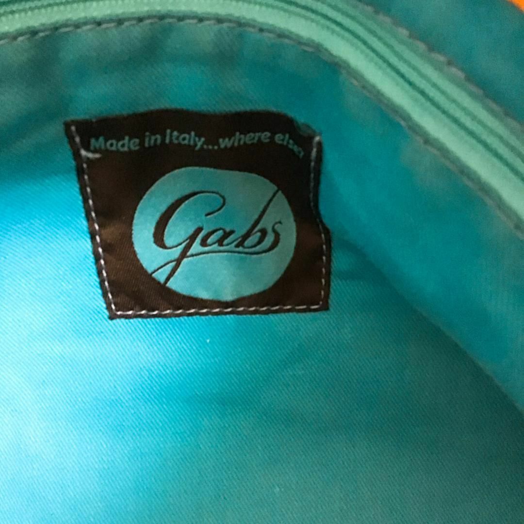 美品✨GABS ガブスセミショルダーバッグトートバッグオレンジ橙ブルー青 レディースのバッグ(ショルダーバッグ)の商品写真