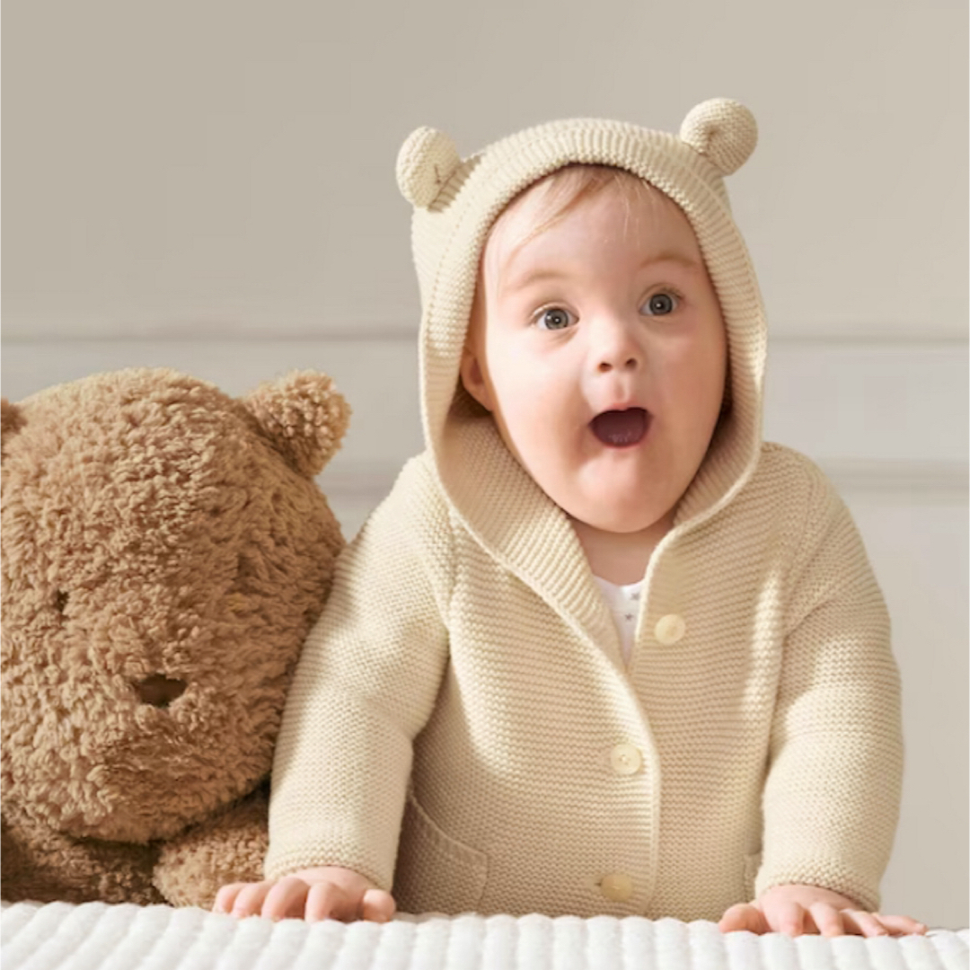 babyGAP(ベビーギャップ)のGapbabyブラナンベア ガーターセーター (ベビー) キッズ/ベビー/マタニティのベビー服(~85cm)(ニット/セーター)の商品写真