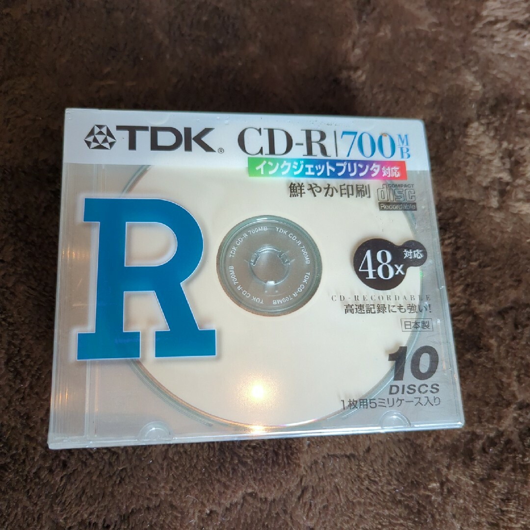 TDK(ティーディーケイ)のTDK　CD-R　700MB　48倍速対応　10枚セット エンタメ/ホビーのDVD/ブルーレイ(その他)の商品写真