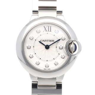 カルティエ(Cartier)のカルティエ バロンブルー 腕時計 時計 ステンレススチール WE902073 (3009) クオーツ レディース 1年保証 CARTIER  中古(腕時計)