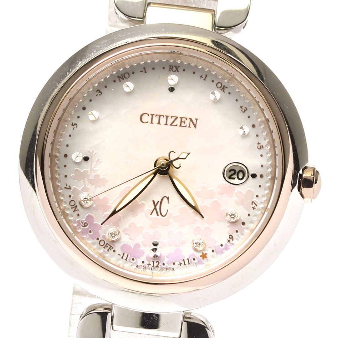 CITIZEN(シチズン)のシチズン CITIZEN ES9465-68W/H060-T027270 XC クロスシー mizu collection 25th記念 ソーラー電波 レディース 美品 箱・保証書付き_798348 レディースのファッション小物(腕時計)の商品写真