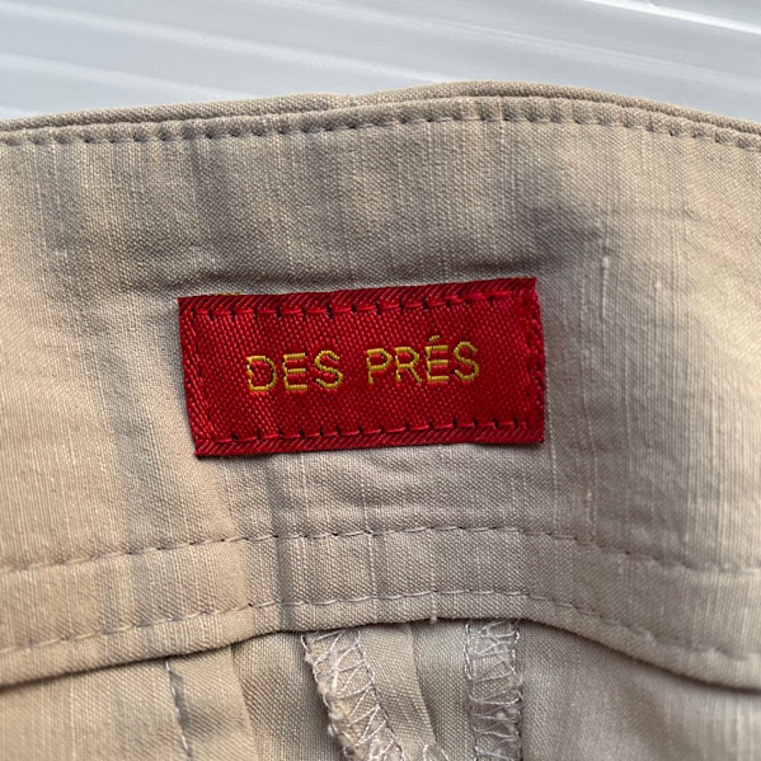 DES PRES(デプレ)のDES PRES デプレ　クロップドパンツ　麻　リネン　ストレッチ　32 レディースのパンツ(クロップドパンツ)の商品写真