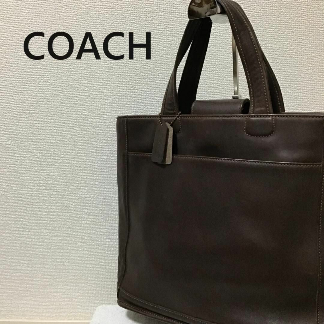 COACH(コーチ)の美品✨Coachコーチハンドバッグトートバッグブラウン茶 レディースのバッグ(トートバッグ)の商品写真