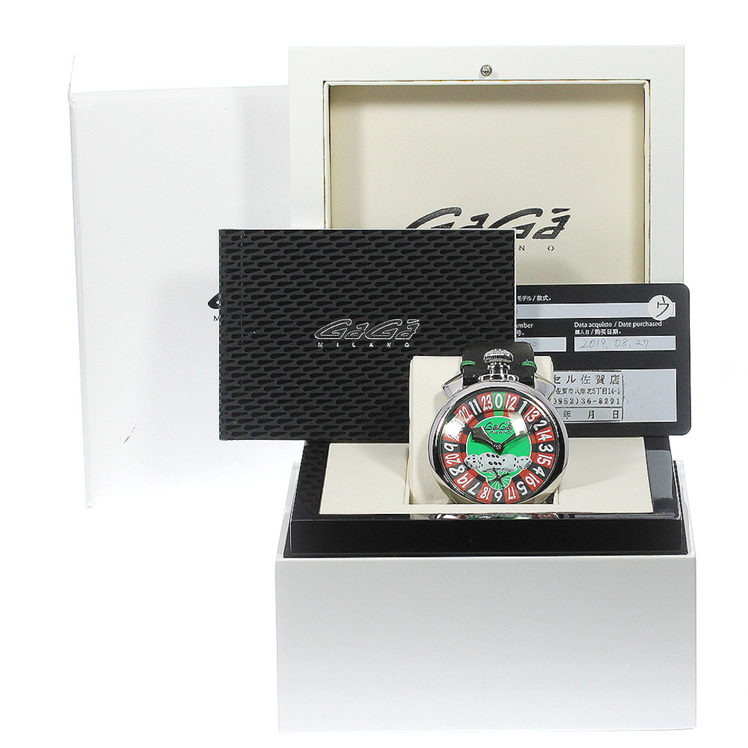 GaGa MILANO(ガガミラノ)のガガミラノ GaGa MILANO 5010.LAS.VEGAS マヌアーレ48 ラスベガス 500本限定 手巻き メンズ 箱・保証書付き_797709 メンズの時計(腕時計(アナログ))の商品写真