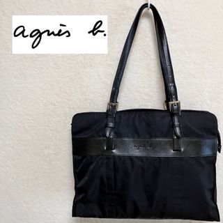 アニエスベー(agnes b.)のagnes b. VOYAGE ナイロン/レザー  トートバック A4収納可能(トートバッグ)