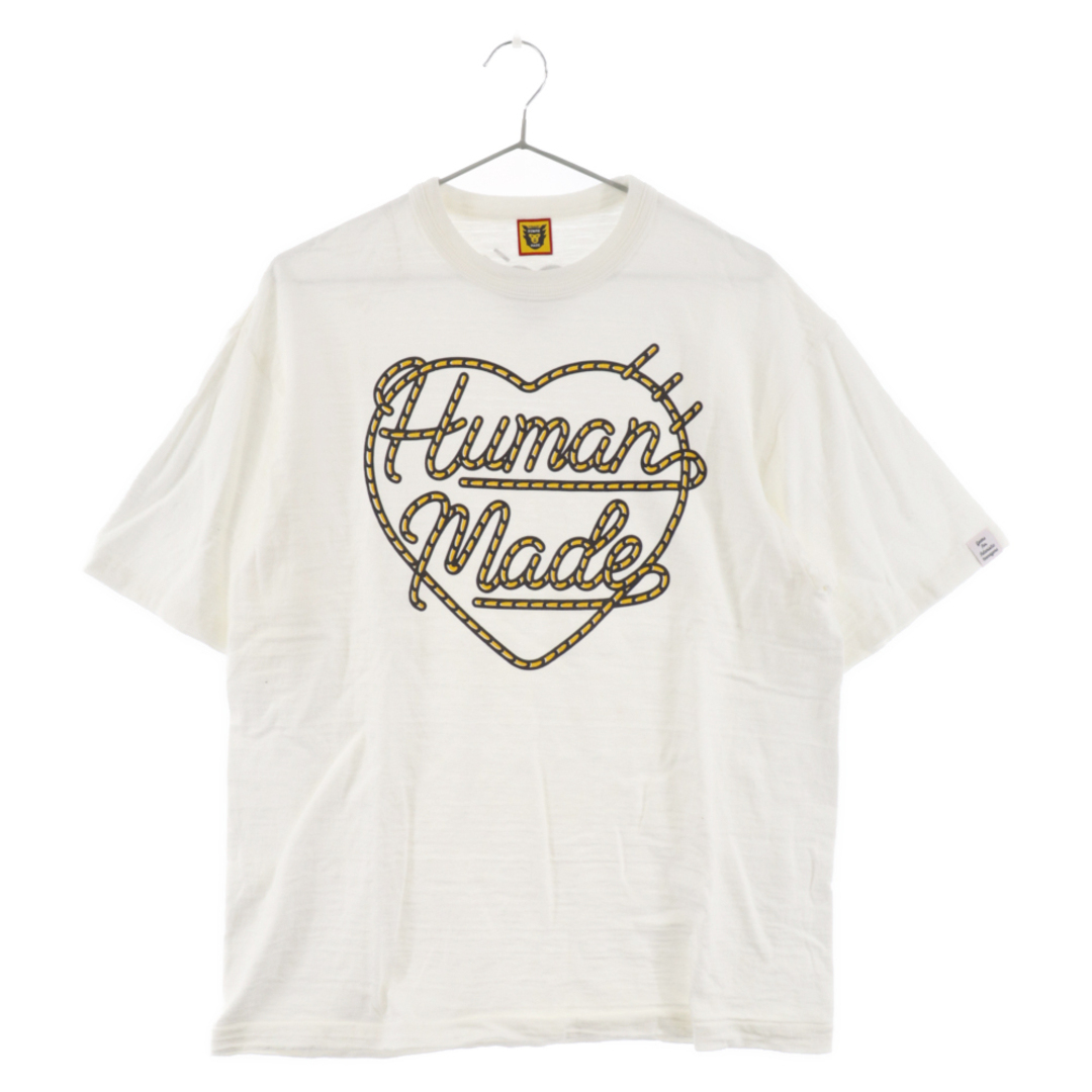 HUMAN MADE(ヒューマンメイド)のHUMAN MADE ヒューマンメイド ロゴロープハート 半袖Tシャツ カットソー ホワイト メンズのトップス(Tシャツ/カットソー(半袖/袖なし))の商品写真