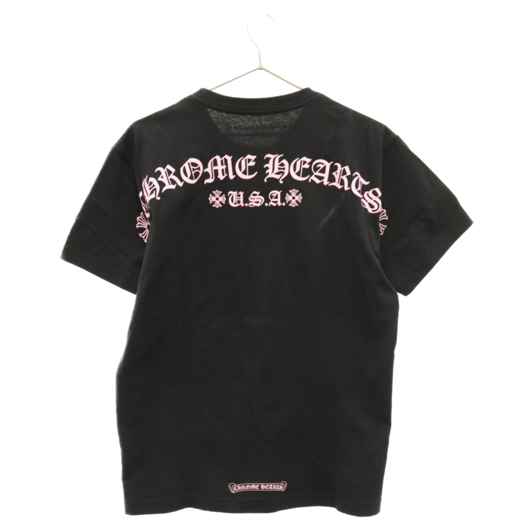 49センチ肩幅CHROME HEARTS クロムハーツ MATTY BOY Back Arch Logo USA Print Tee マッティボーイ バックアーチロゴ プリント半袖Tシャツ ブラック