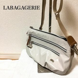 ラバガジェリー(LA BAGAGERIE)の美品✨LA BAGAGERIEラバガジェリーショルダーバッグハンドバッググレー(ショルダーバッグ)