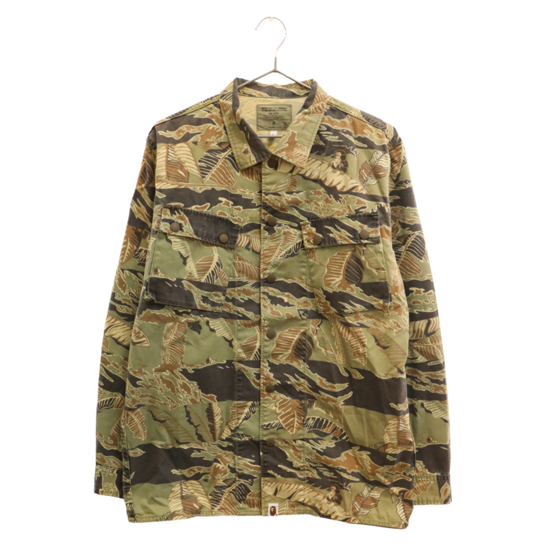 A BATHING APE(アベイシングエイプ)のA BATHING APE アベイシングエイプ カモフラ ミリタリージャケット グリーン 1910-131-032 メンズのジャケット/アウター(フライトジャケット)の商品写真