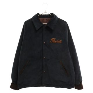 ベルルッティ(Berluti)のBerluti ベルルッティ 23AW Corduroy Coach Jacket R23OBL119COJO コーデュロイ コーチジャケット スナップボタン ロゴ刺繍 ネイビー(フライトジャケット)