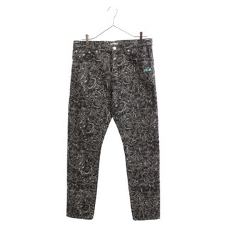 ディオール(Dior)のDIOR ディオール Jardin Slim Fit Jeans 193D010E301X ジャルダンスリムフィット パターン総柄ジーンズ フラワーデニムパンツ グレー(デニム/ジーンズ)