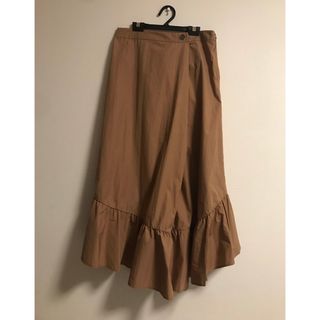 ザラ(ZARA)のZARA 裾シャーリング　ロングスカート(ロングスカート)