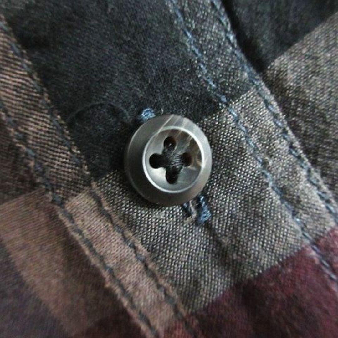 URBAN RESEARCH(アーバンリサーチ)のアーバンリサーチ シャツ 長袖 チェック 胸ポケット 薄手 40 グレー系 メンズのトップス(シャツ)の商品写真