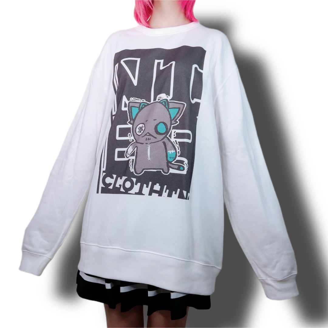 NieR Clothing(ニーアクロージング)のNieR clothing 2XLオーバーサイズトレーナー【シエル】 レディースのトップス(トレーナー/スウェット)の商品写真