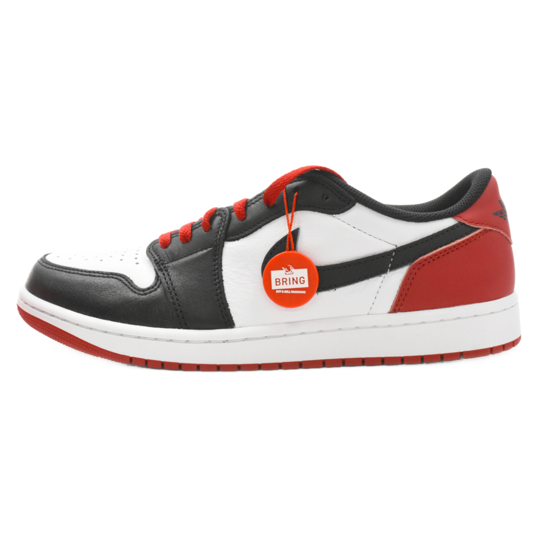 NIKE ナイキ AIR JORDAN 1 RETRO LOW OG BLACK TOE エアジョーダン1 ブラックトゥ ローカットスニーカー ホワイト/レッド US10.5/28.5cm CZ0790-10611センチ甲