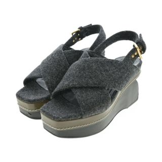 マルニ(Marni)のMARNI マルニ サンダル 36(22.5cm位) チャコールグレー 【古着】【中古】(サンダル)