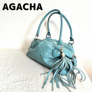 アガタ(AGATHA)の美品✨AGATHA アガタ セミショルダーバッグ/トートバッグ ブルー水色(ショルダーバッグ)