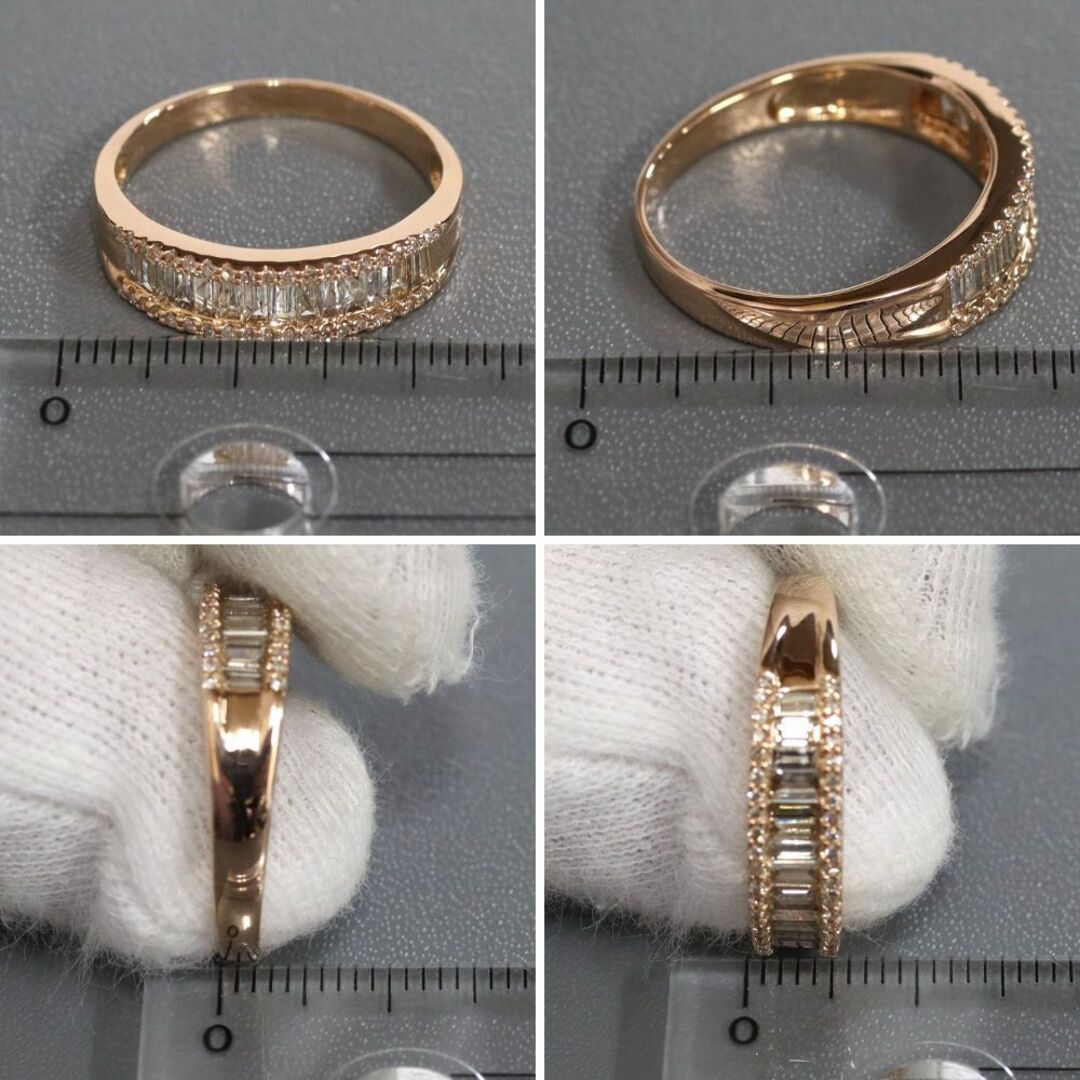 K18PGダイヤモンドリング D0.70 3.7g #18 レディースのアクセサリー(リング(指輪))の商品写真