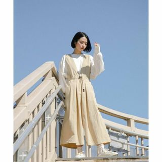 【BEIGE】『別注』『撥水/2WAY仕様』GRAMICCI アクティブナイロンサロペット